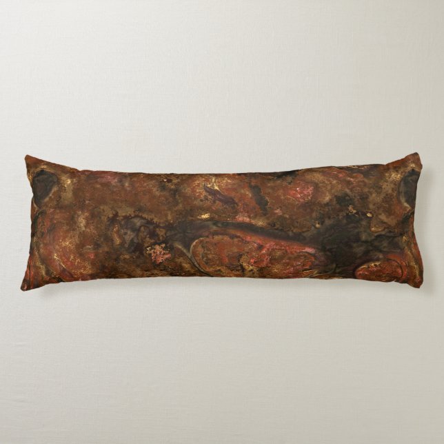 Bronze and Pink Stone Abstract Body Cushion (Front)
