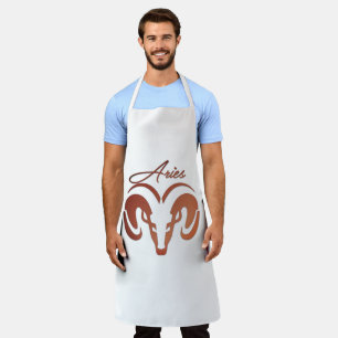 Bronze Aries the Ram Zodiac Apron