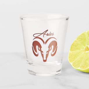 Bronze Aries the Ram Zodiac Shot Glass