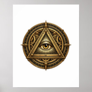 Bronze Astrolabe Eye Poster