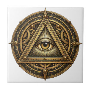 Bronze Astrolabe Eye Tile