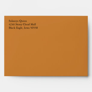 Bronze Brown A7 5x7 Custom Pre-addressed Envelopes