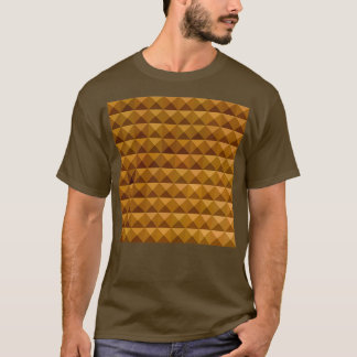 Bronze Brown Abstract Low Polygon Background T-Shirt
