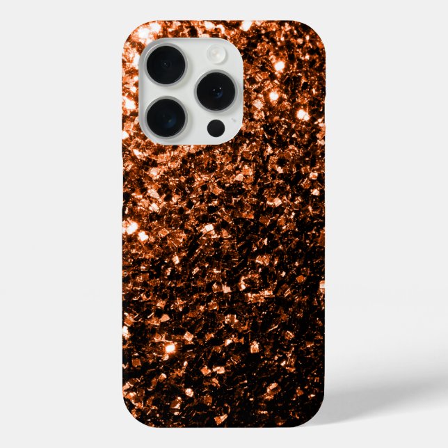 Bronze brown faux glitter sparkles Case-Mate iPhone case (Back)
