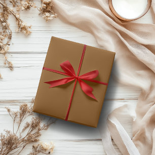 Bronze Brown Solid Colour   Classic   Elegant Wrapping Paper
