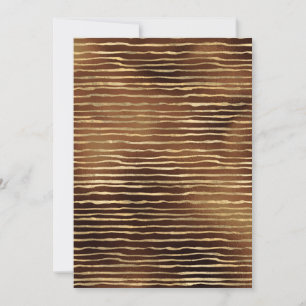 Bronze Brown Spray Paint Golden Horizontal Invitation