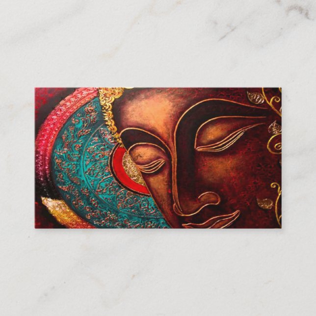 Bronze Buddha Meditation Instructor Business Card (Front)