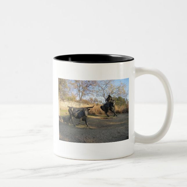 Bronze Cattle Trail Two-Tone Coffee Mug (Right)