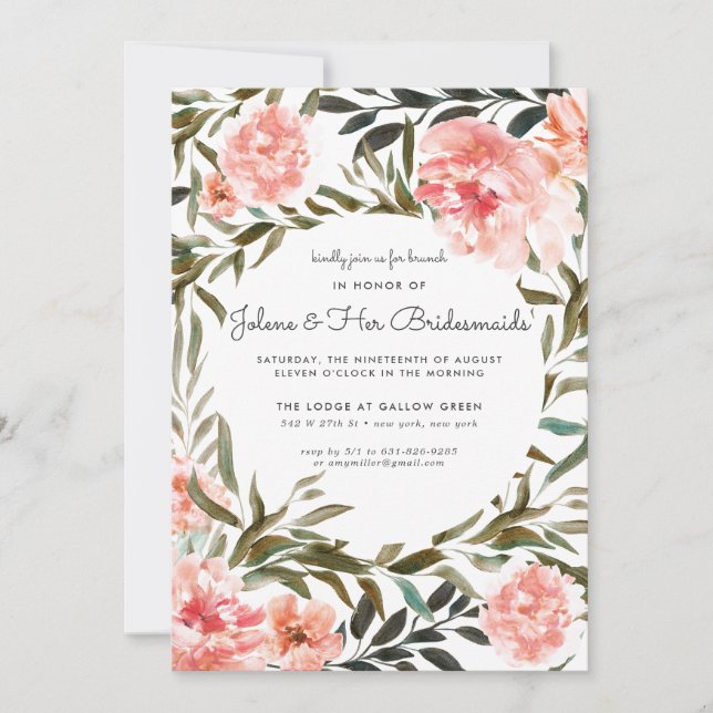 Bronze Coral | Floral Bridesmaid Brunch (Front)