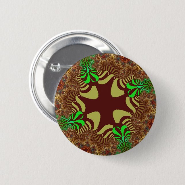 Bronze Cross 6 Cm Round Badge (Front & Back)