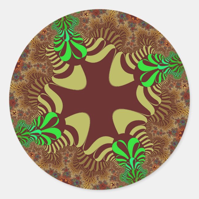 Bronze Cross Classic Round Sticker (Front)