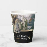 Bronze Dragon Mediaeval Castle Metallic Birthday