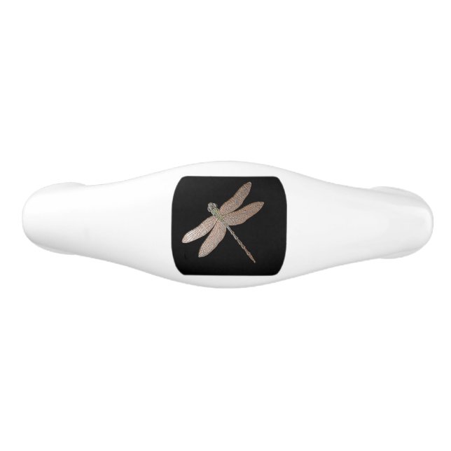 Bronze Dragonfly Ceramic Pull (Front)