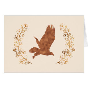 Bronze Eagle and Wreath Note Card