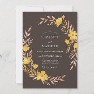 Bronze Earthy Autumn Wedding Invitation
