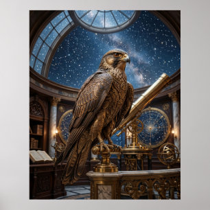 Bronze Falcon Observatory Poster