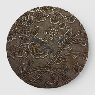 Bronze Floral Relief Large Clock
