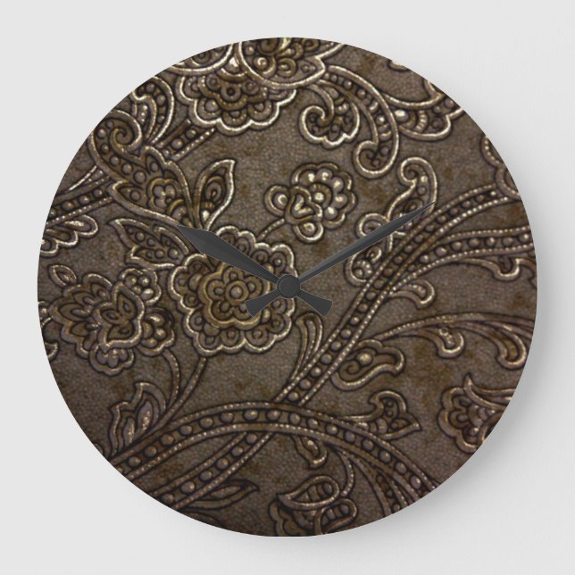 Bronze Floral Relief Large Clock (Front)