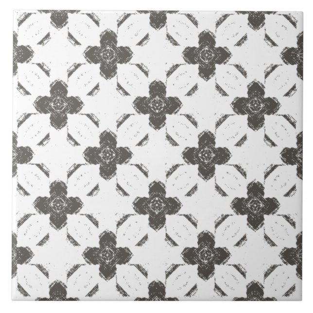 Bronze Flowers Ceramic Tile (Front)