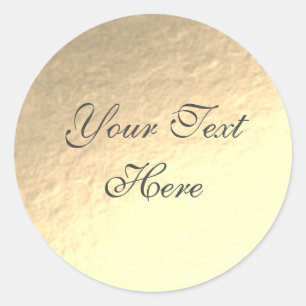 Bronze Foil Background Customisable Round Sticker