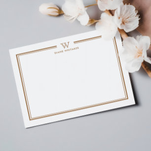 BRONZE Formal Classic Family Monogram Double Frame Card