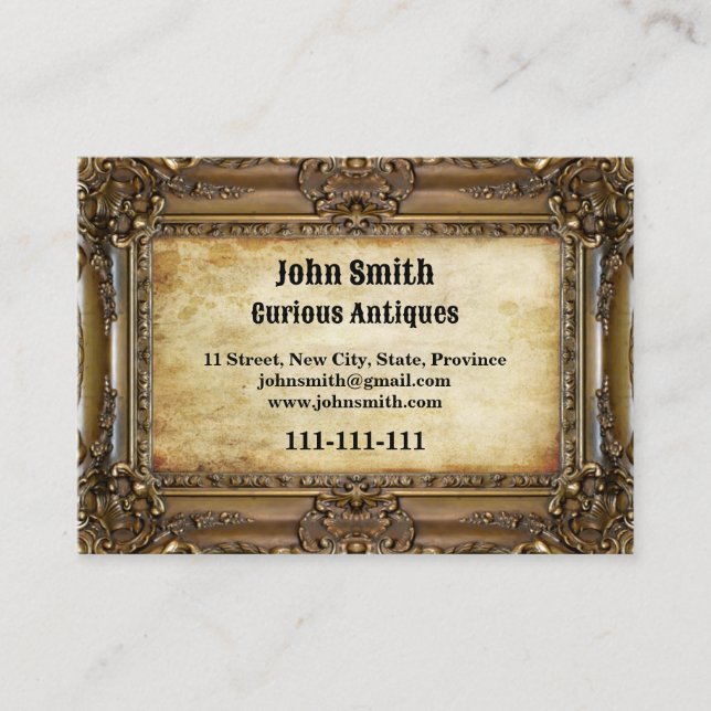 Bronze Frame - Business Card (Front)