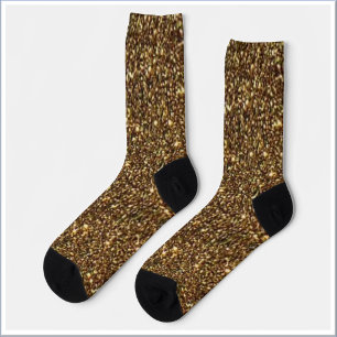 Bronze Glitter Socks