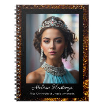 Bronze Glitz Elegant Shiny Pageant Notebook
