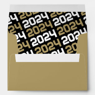 Bronze Gold and Black Graduation Envelopes