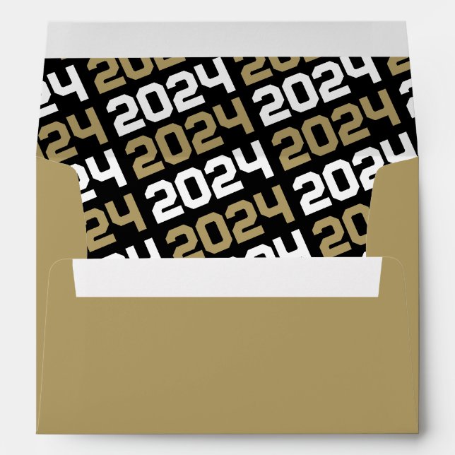 Bronze Gold and Black Graduation Envelopes (Back (Bottom))