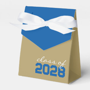 Bronze Gold & Royal Blue Graduation Favour Boxes
