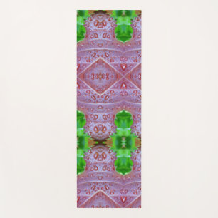 Bronze & Green Leaf Ikat Pouf Also Yoga Mat