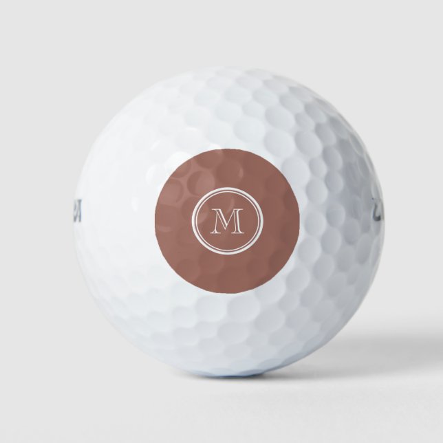 Bronze High End Coloured Monogram Golf Balls (Front)