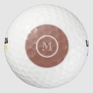 Bronze High End Coloured Monogram Golf Balls