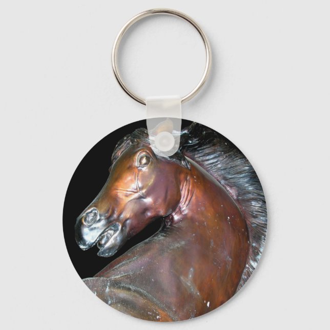 Bronze Horse Sculpture Key Ring (Front)