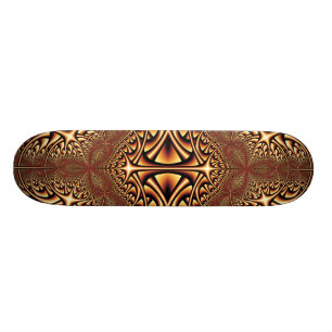 Bronze Kaleidoscope Fractal Skateboard