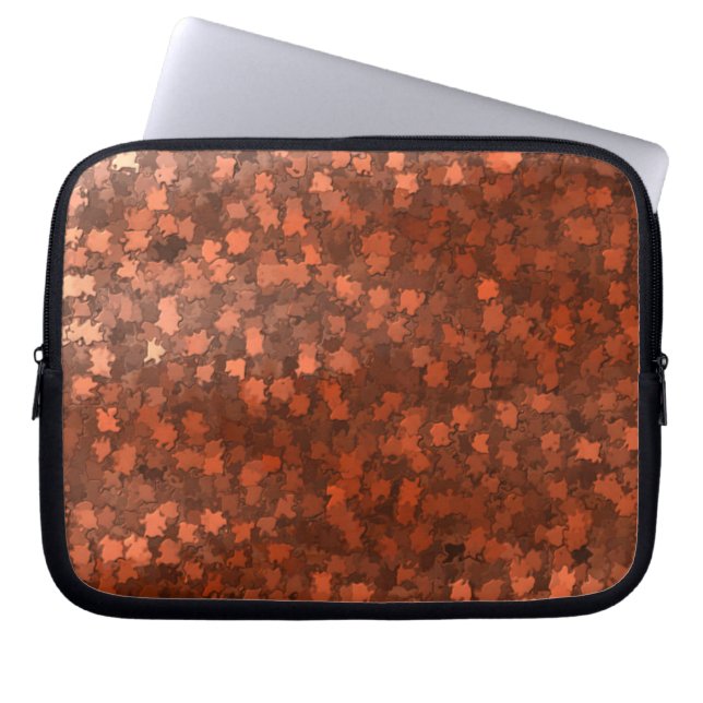 Bronze Leaf Camo Laptop Sleeve (Front)