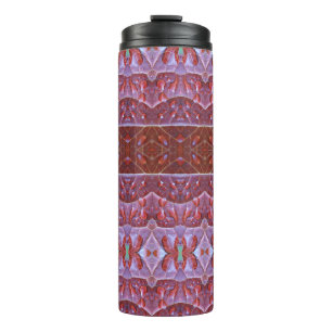 Bronze Leaf Ikat Thermal Tumbler