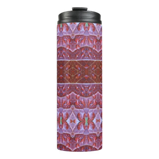 Bronze Leaf Ikat  Thermal Tumbler (Front)