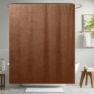 Bronze Leather Shower Curtain Contemporary Decor
