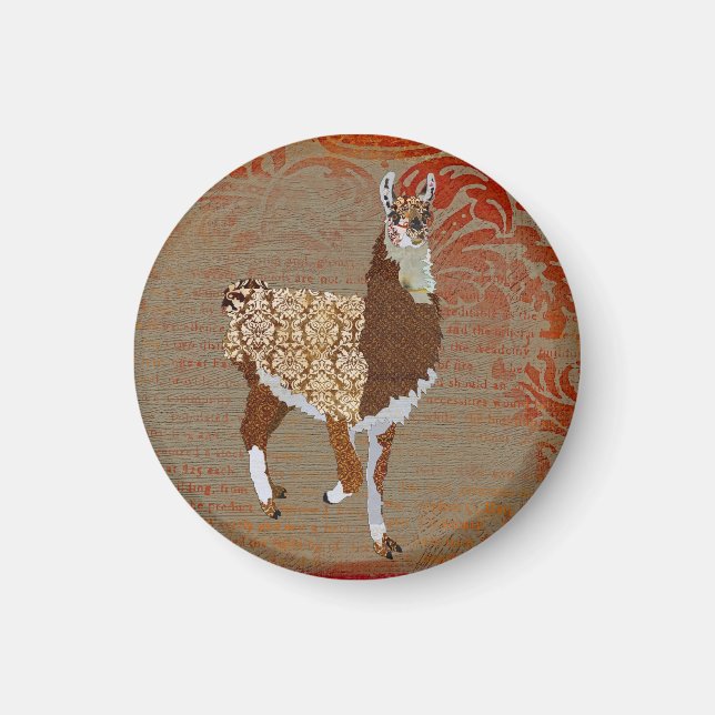 Bronze Llama Magnet (Front)