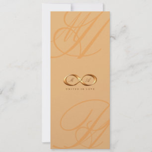 Bronze Love Infinity Hand Clasp Wedding Invite
