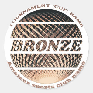 Bronze medal, 3rd place winner  classic round sticker