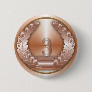Bronze Medal 6 Cm Round Badge