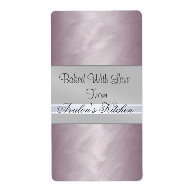 Bronze Metal Foil Holiday Baking Label (Front)