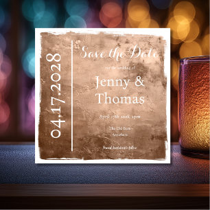 Bronze Metalic Elegant Save the Date Invitation