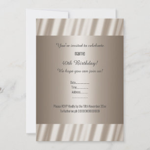 Bronze Metallic Ripple Customisable All Occasion Invitation