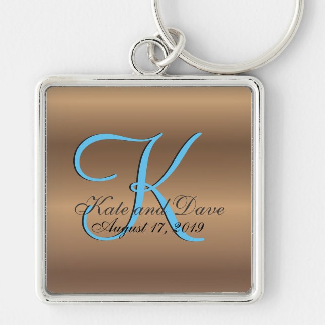 Bronze Monogram Amazing Fab Key Ring (Front)