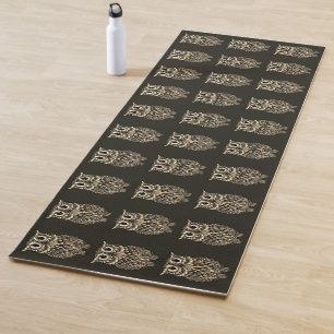 Bronze Owl Owls Pattern  Yoga Mat