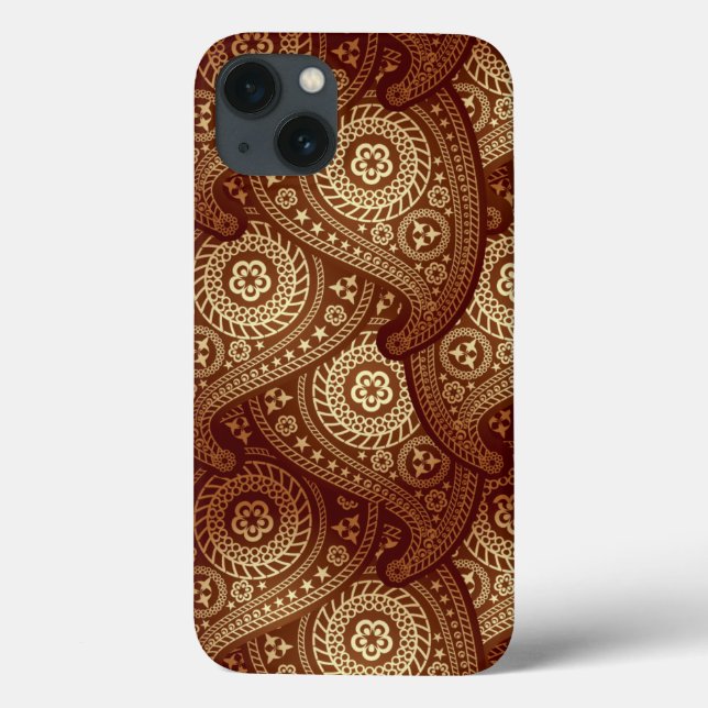 Bronze Paisley iPhone 6 Tough Extreme Case (Back)